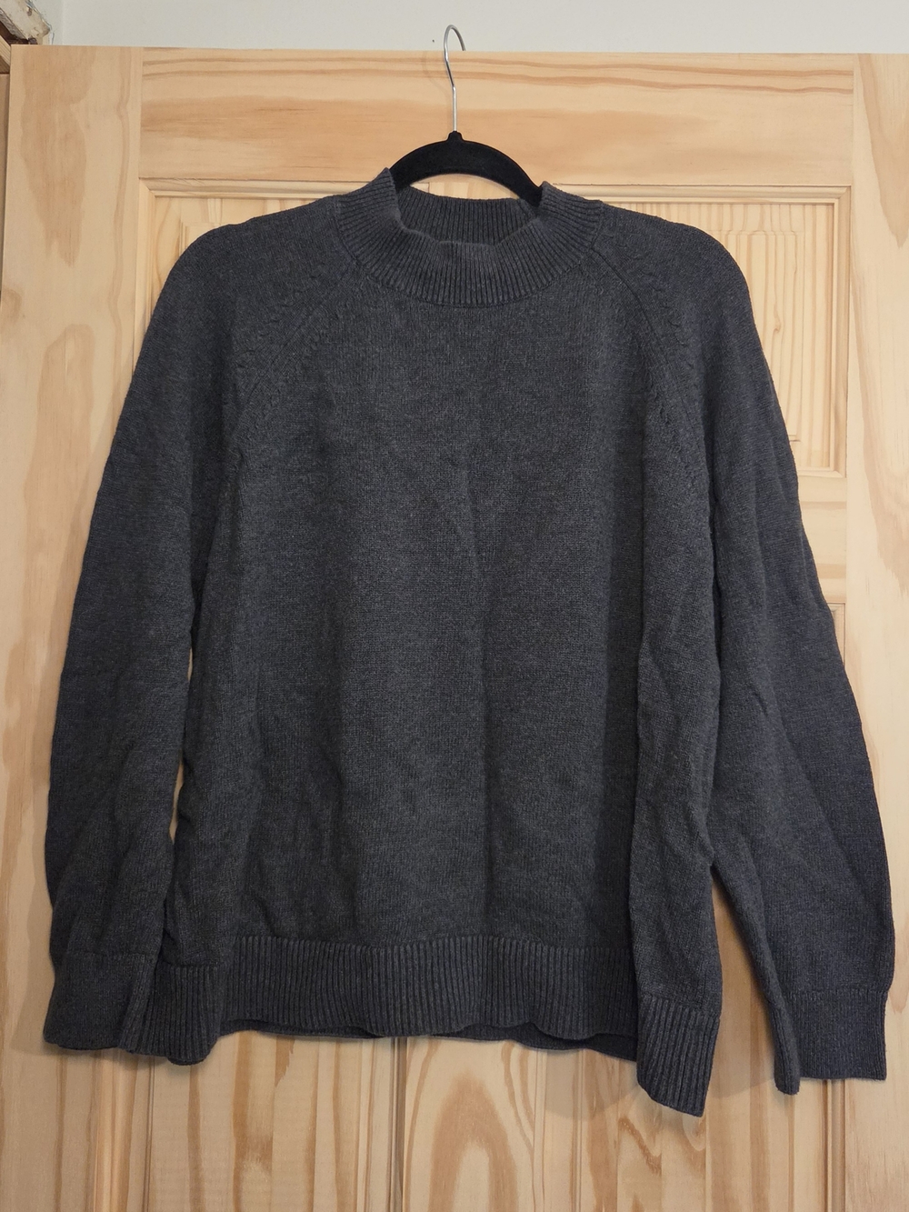 Womens Quince Dark Gray Crewneck Sweater
